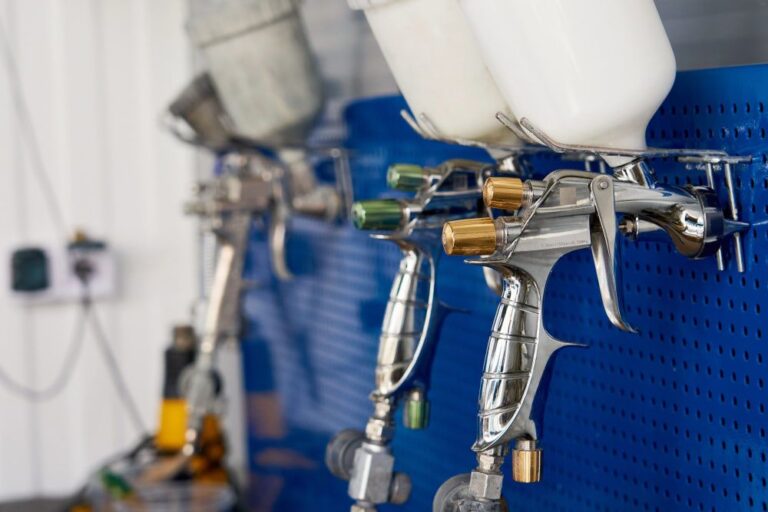 Airbrush For Car Painting Spray Gun In Auto Repair Shop 1